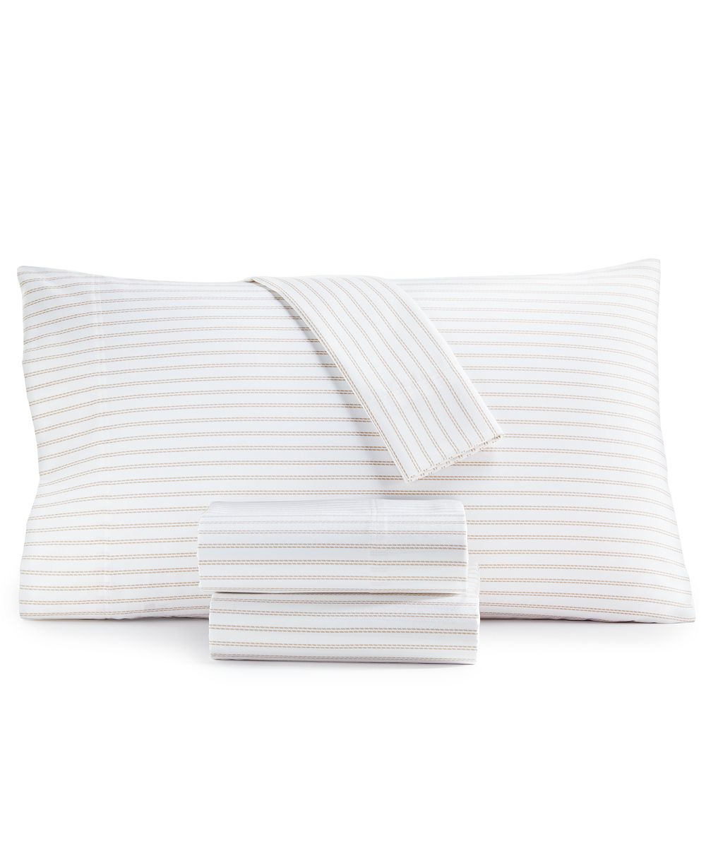 Charter Club 550 Thread Count Printed Cotton 4-Pc. Sheet Set, California King, Exclusively at Macy’s