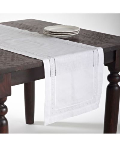 Saro Lifestyle Скатерть-раннер с вышивкой и Hemstitched, 16" x 36"