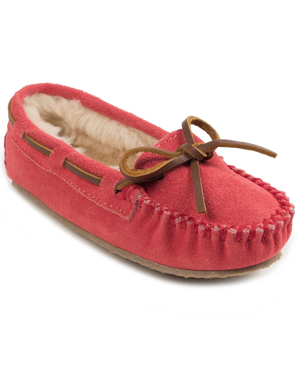 Minnetonka Детские тапочки Cassie из замши с подкладкой из искусственного меха