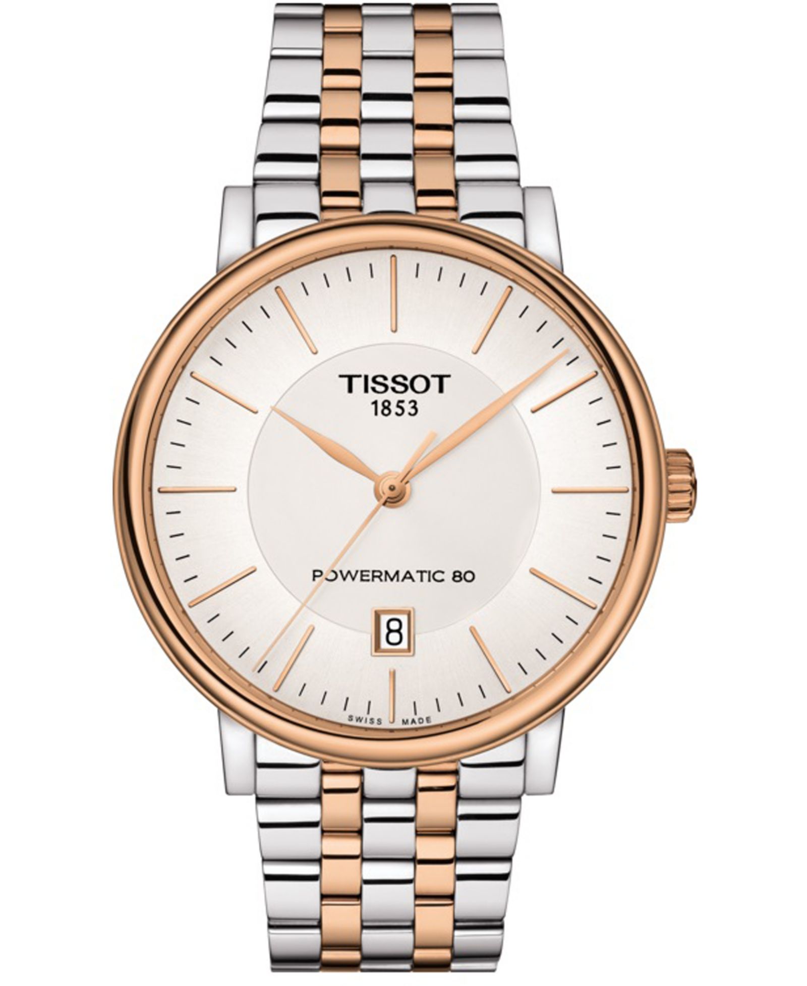 Tissot Men's Swiss Automatic T-Classic Carson Powermatic 80 Two-Tone Stainless Steel Bracelet Watch 40mm