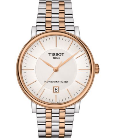 Tissot Men's Swiss Automatic T-Classic Carson Powermatic 80 Two-Tone Stainless Steel Bracelet Watch 40mm