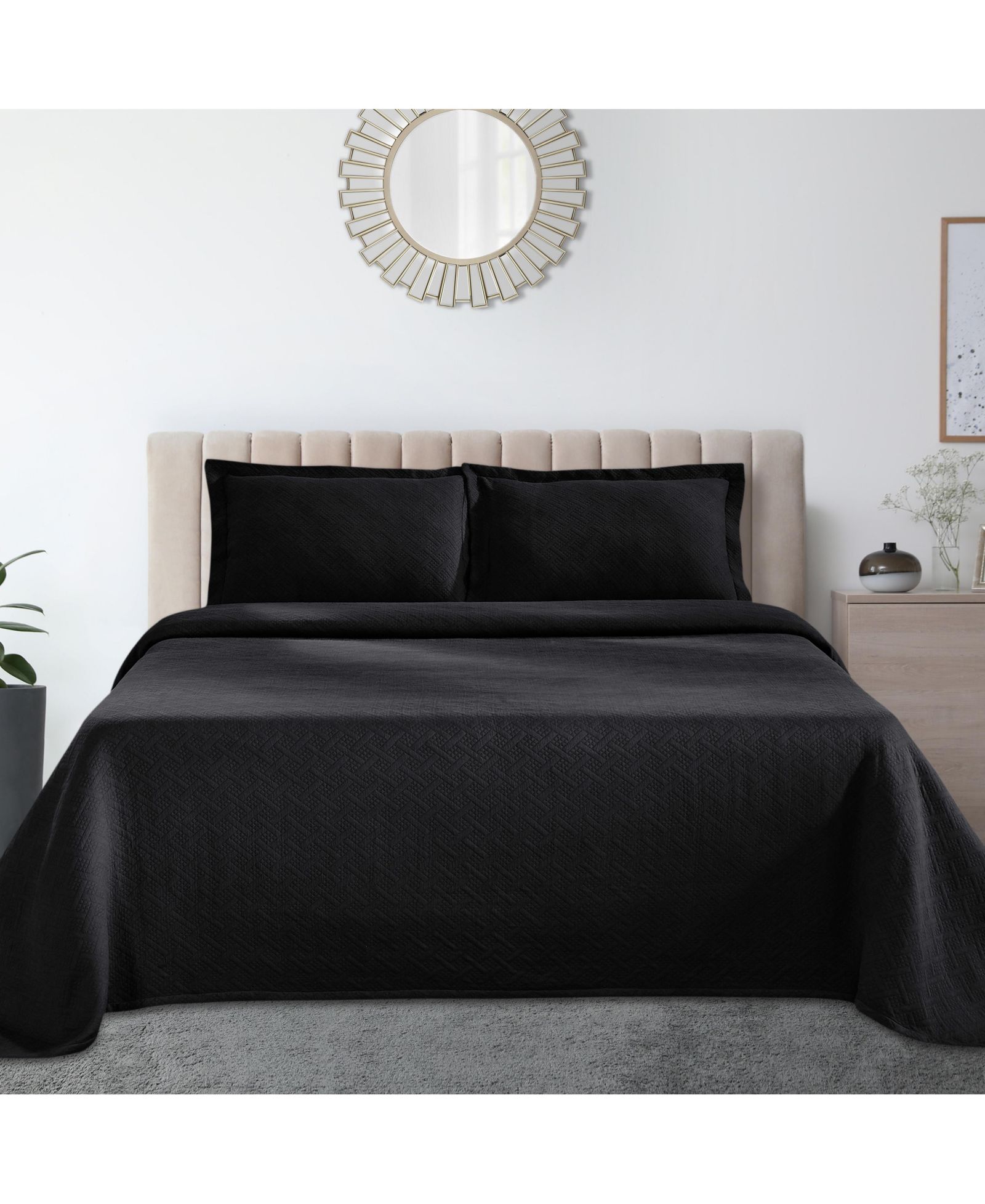 Superior Cotton Basketweave Matelasse Coverlet Set 3 шт Queen