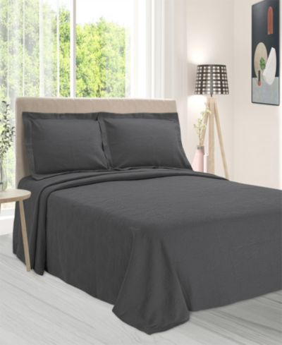 Superior 100% Cotton Paisley Matelasse All-Season 3-Piece Coverlet Set, King