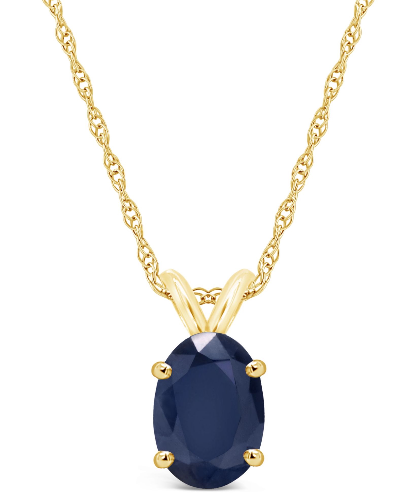 Подвеска с сапфиром, 14k желтое золото