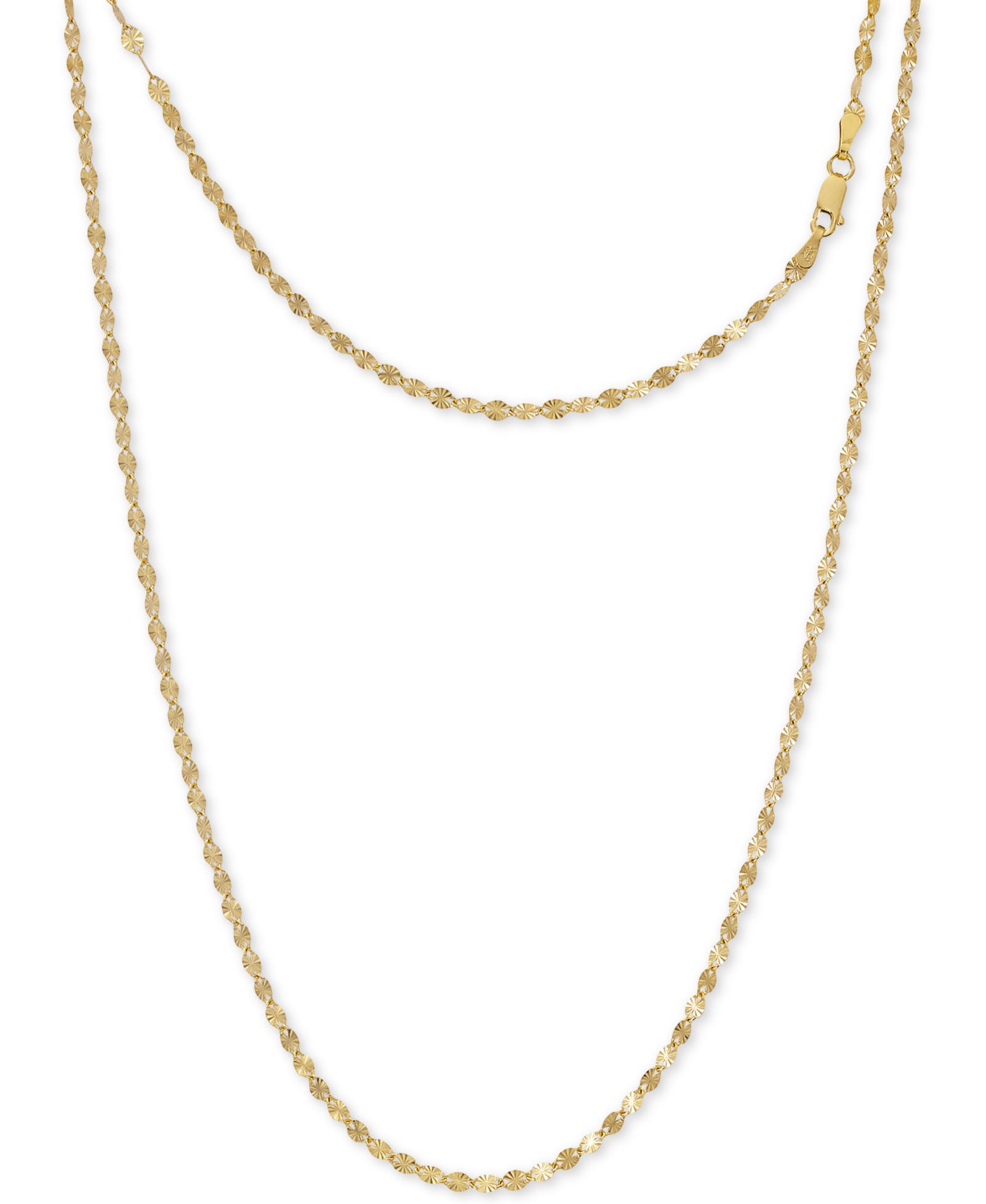 Цепочка Giani Bernini Disco Link 16" 24k Gold-Plated Sterling Silver