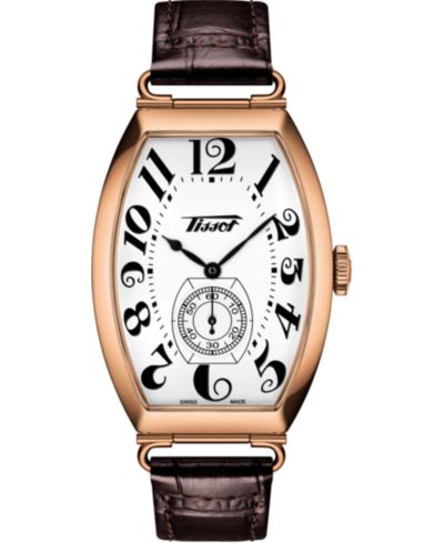 Унисекс часы Tissot Swiss Automatic Heritage Porto, кожаный ремешок 42mm
