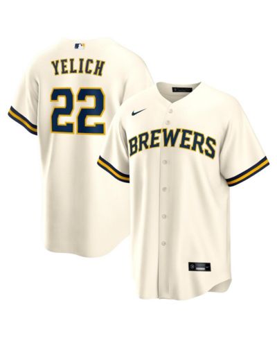 Мужская джерси Nike Christian Yelich Milwaukee Brewers Official Player Replica
