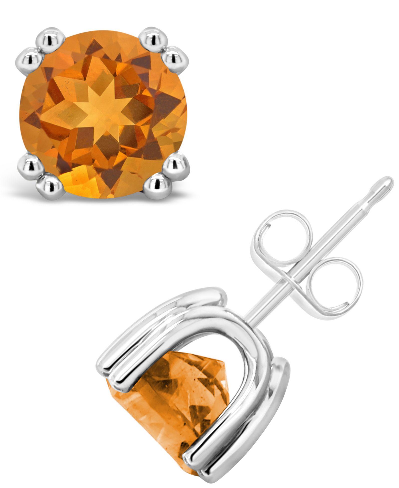 Citrine (2-1/2 ct. t.w.) Stud Earrings in Sterling Silver (Also Available in White Topaz)
