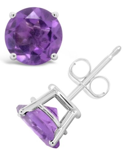 Серьги-гвоздики с голубым топазом (3-1/10 ct. t.w.) из стерлингового серебра