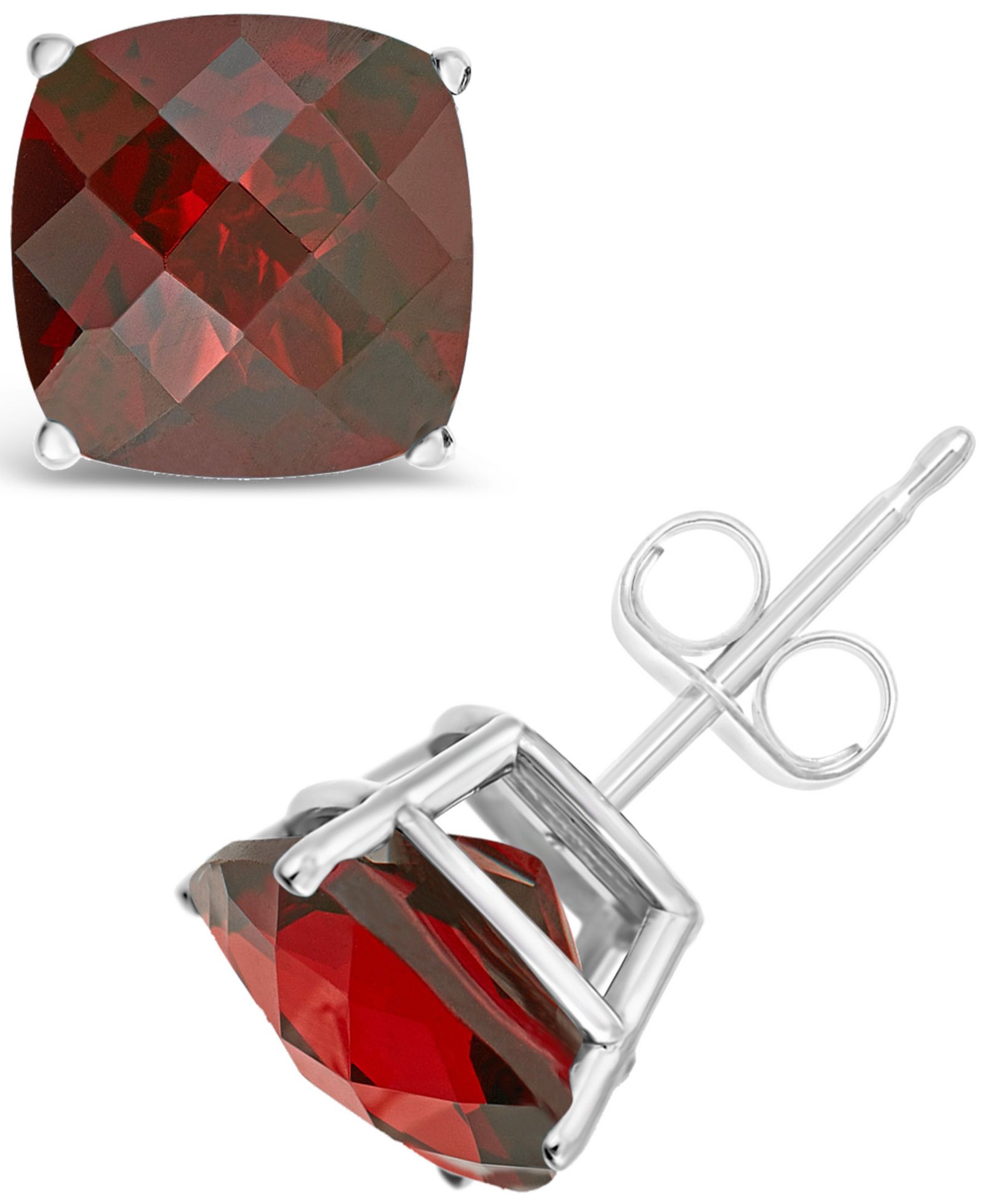 Серьги-гвоздики с гранатом (5-3/8 ct. t.w.) в стерлинговом серебре