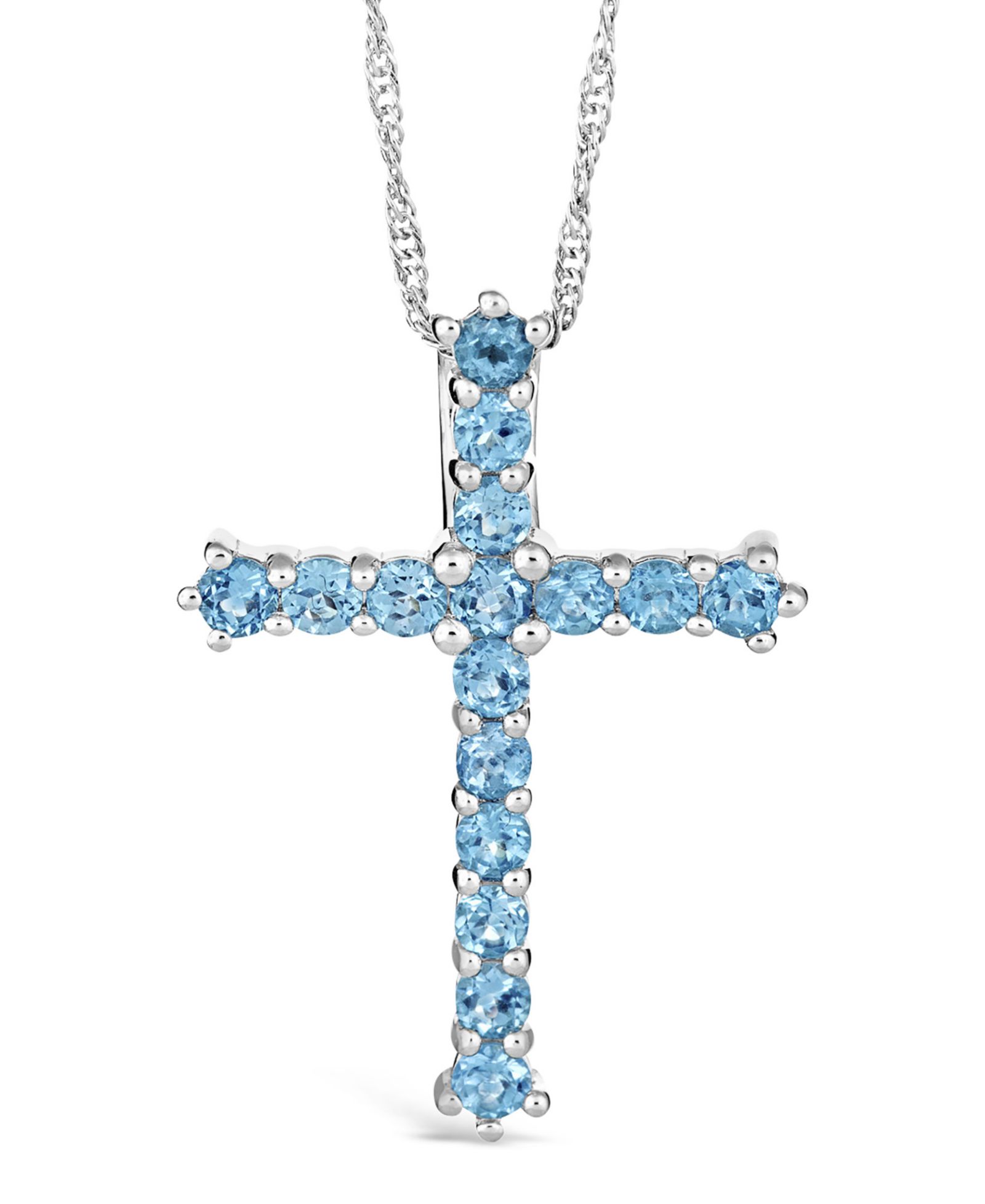 Подвеска-кулон Swiss Blue Topaz (2-3/8 ct. t.w.) в серебряном покрытии