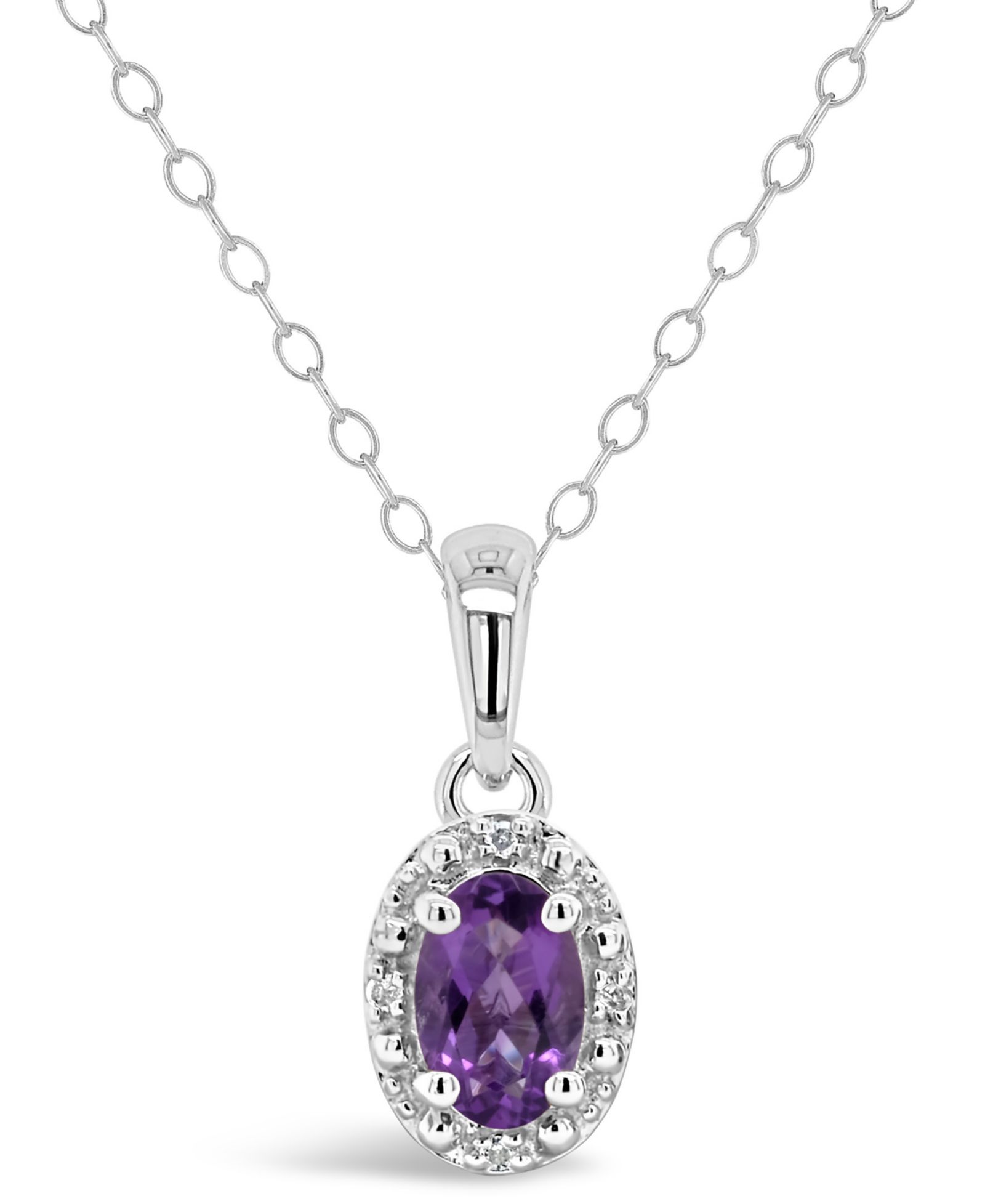 Подвеска Macy's Gemstone and Diamond Accent в стерлинговом серебре