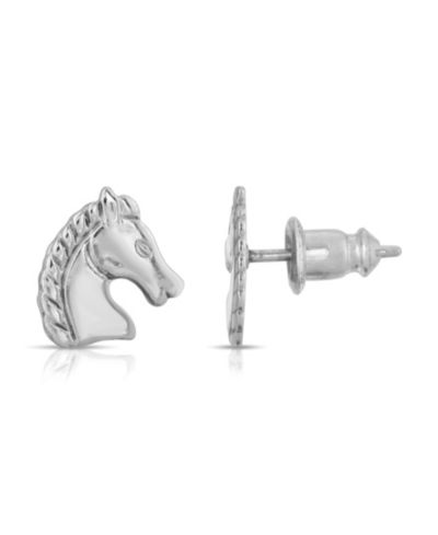 Серьги-гвоздики 2028 Silver-Tone Horse