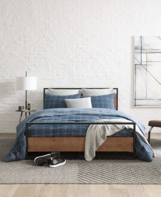 Kenneth Cole New York Holden Grid Duvet Cover Set, Twin