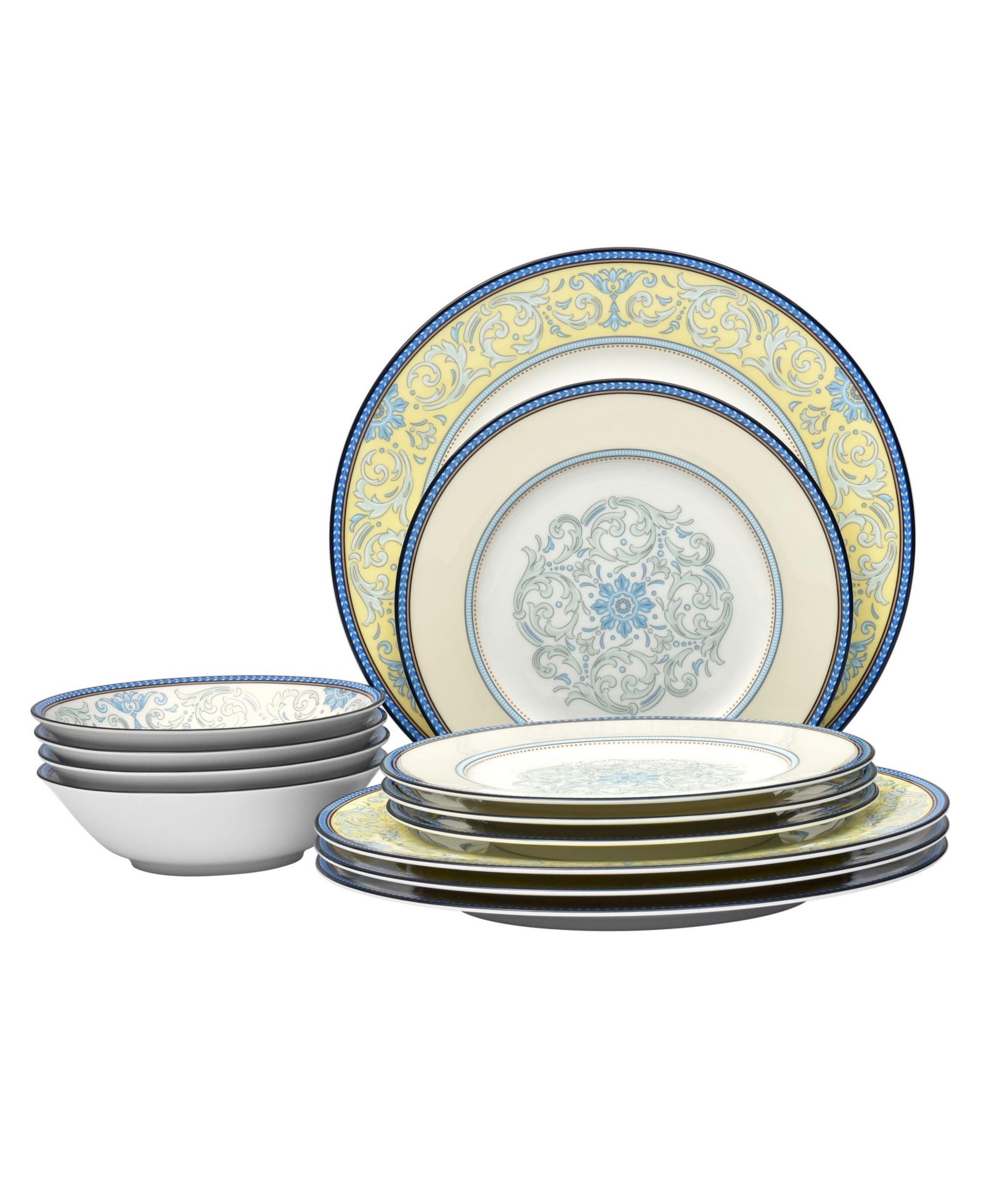 Noritake Menorca Palace 12-Piece Dinnerware Set, Service For 4