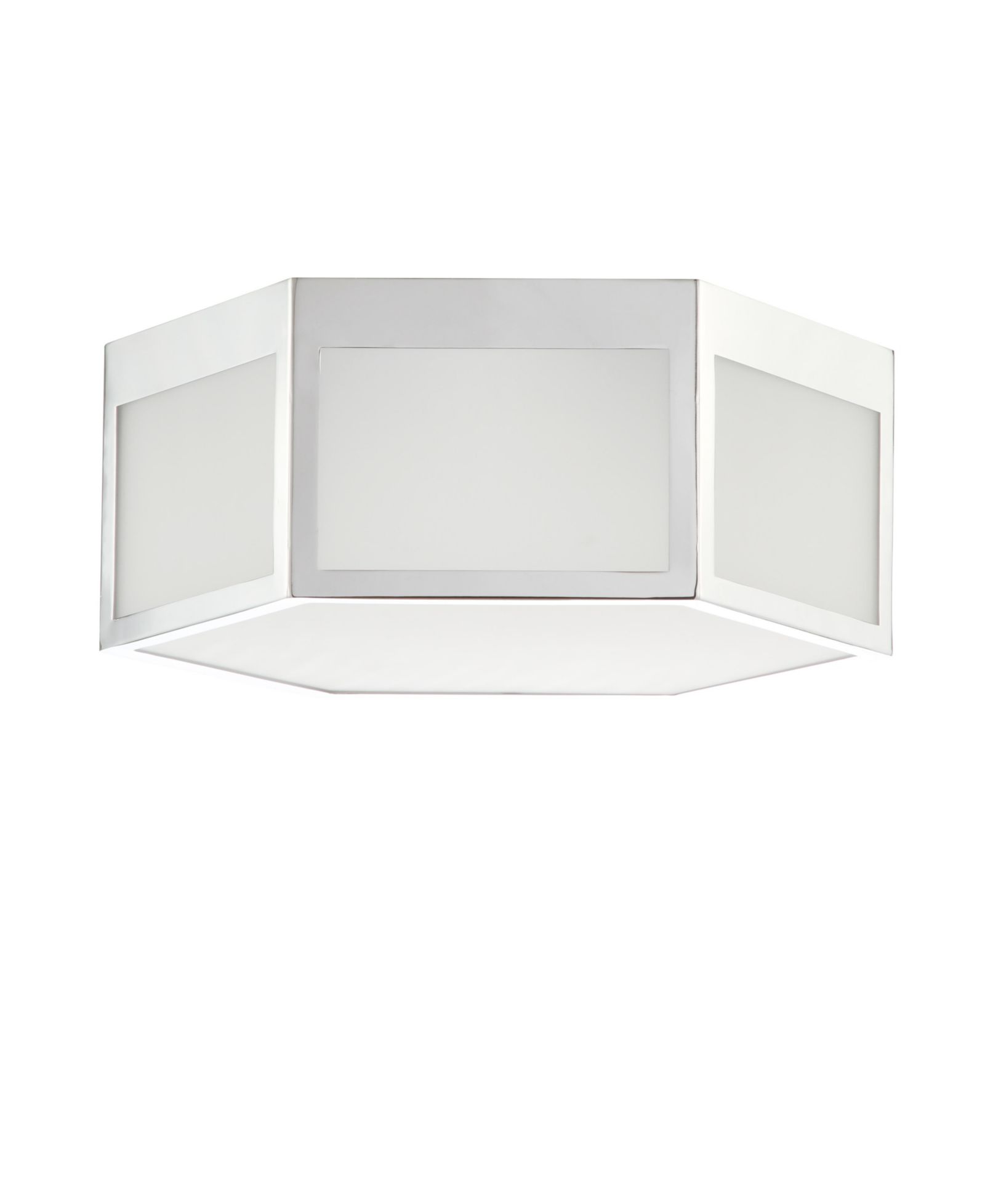 Современный потолочный светильник Moderno из матового стекла, LED, гексагон, 15.75"