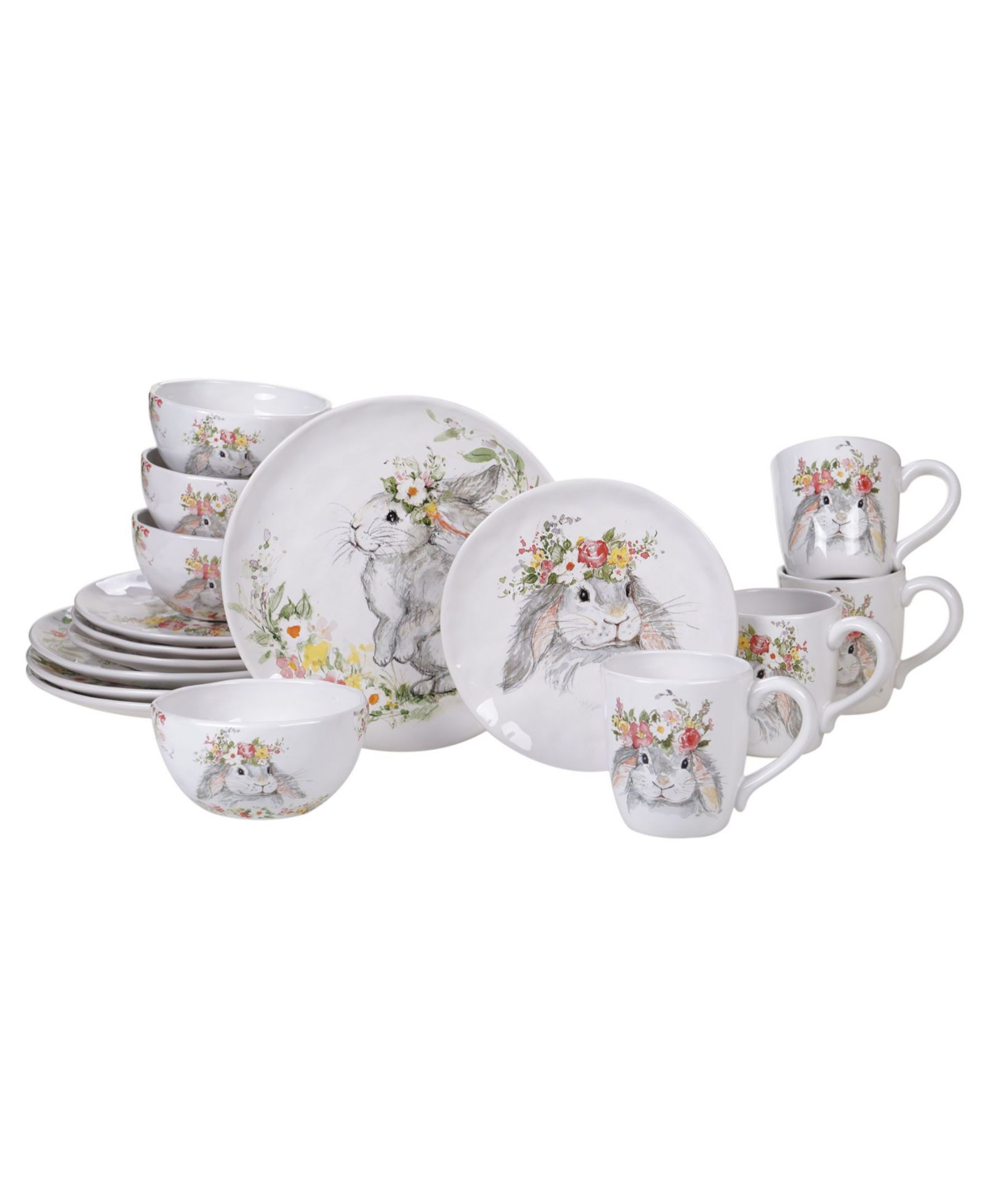 Certified International Sweet Bunny 16 Pc. Dinnerware Set, Service for 4