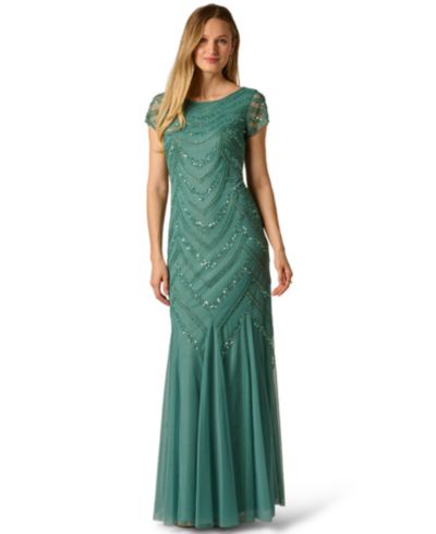 Adrianna Papell Women's Embellished Godet-Inset Gown