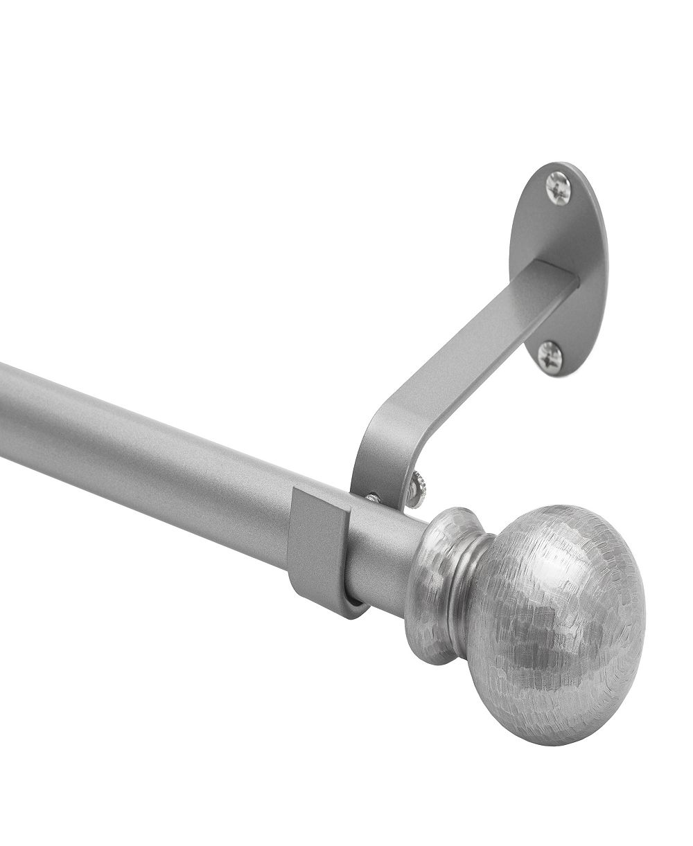 Elrene Home Fashions Farmhouse 0.75" Diameter Adjustable Curtain Rod Set с рустикальными круглыми наконечниками