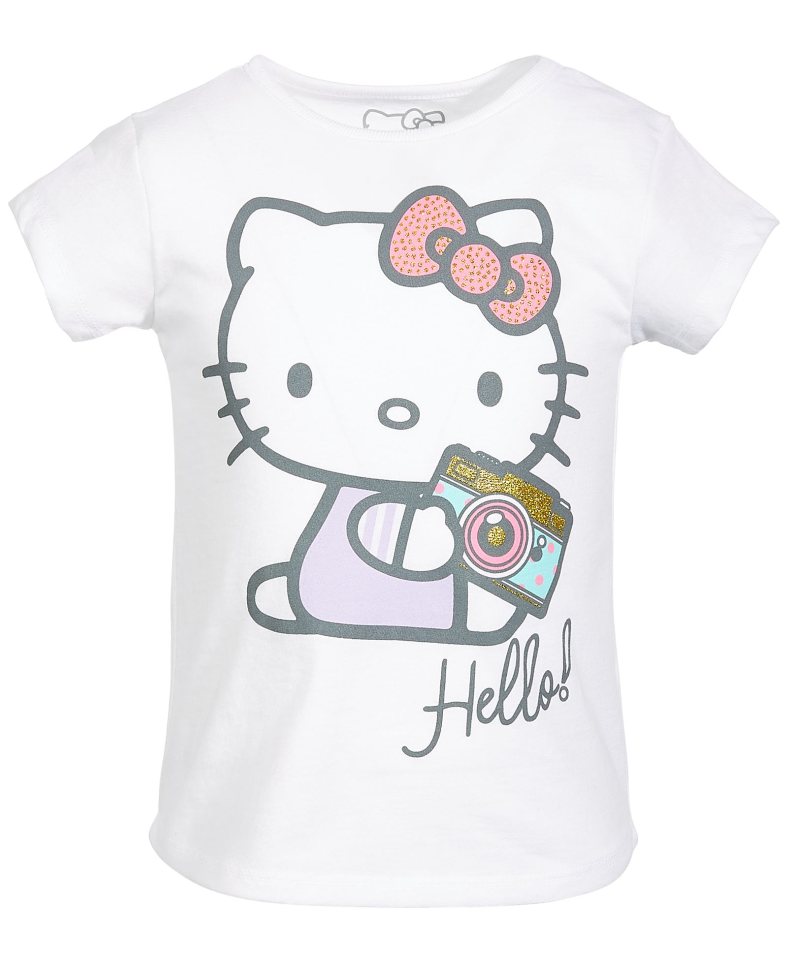 Hello Kitty Toddler Girls' 2T-3T Hello Kitty Camera Short-Sleeve T-Shirt