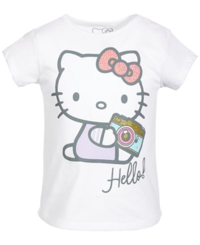 Детская футболка Hello Kitty Camera с коротким рукавом, 2T-3T