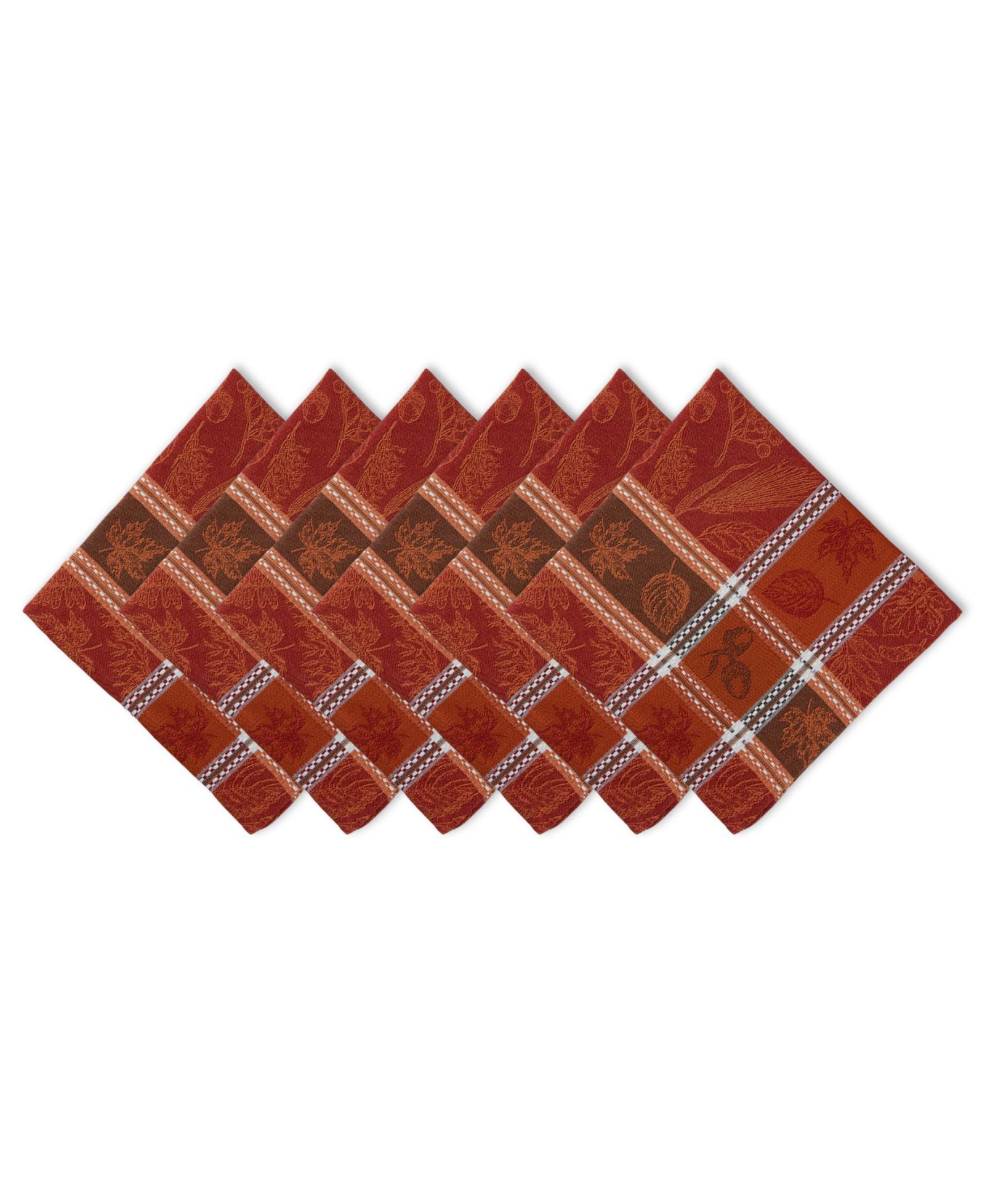 Набор салфеток Design Imports Harvest Botanical Jacquard 6 шт.