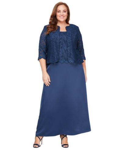 Платье и жакет Alex Evenings Plus Size Lace