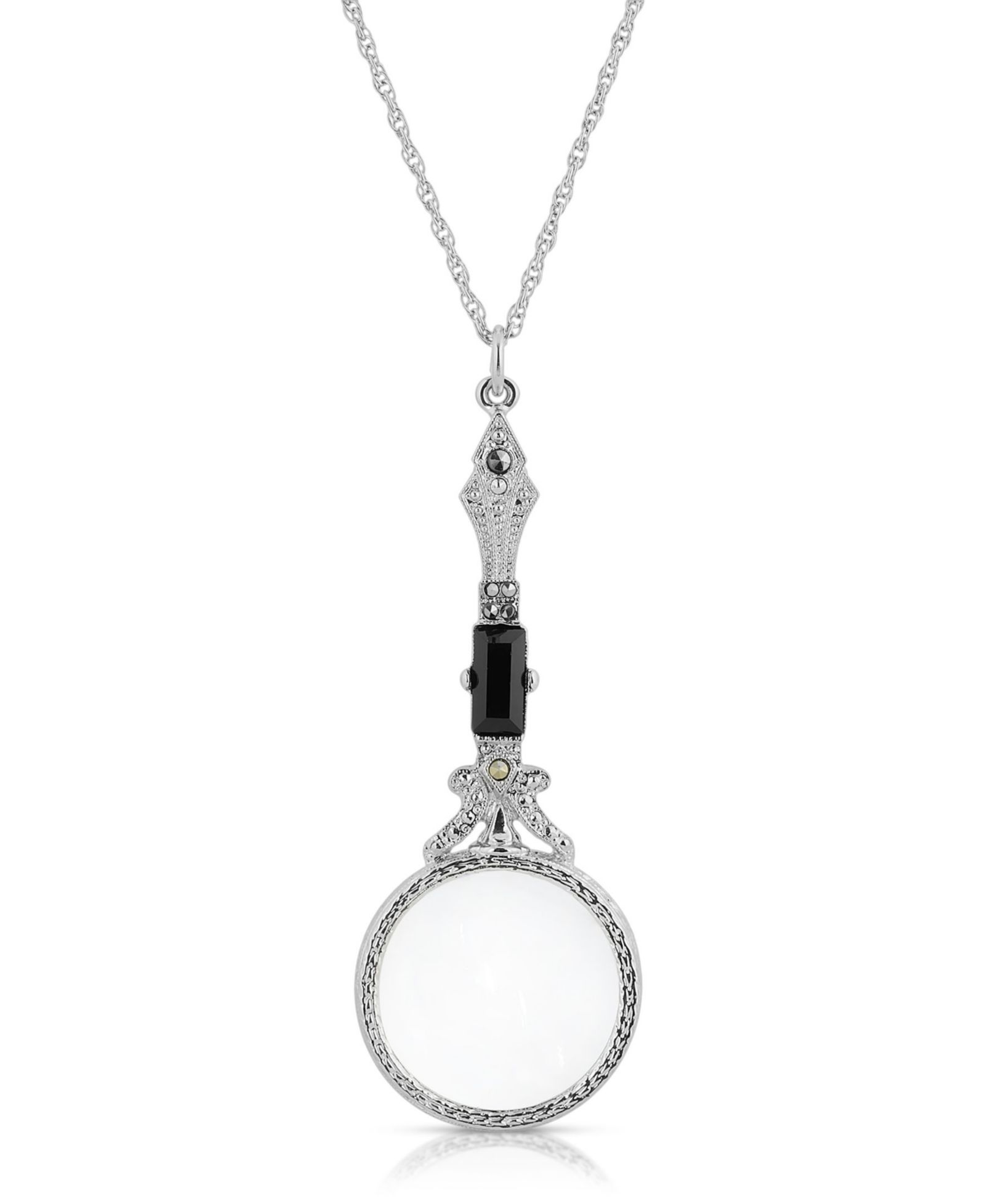 Ожерелье 2028 Silver-Tone Black and Hematite Magnifier