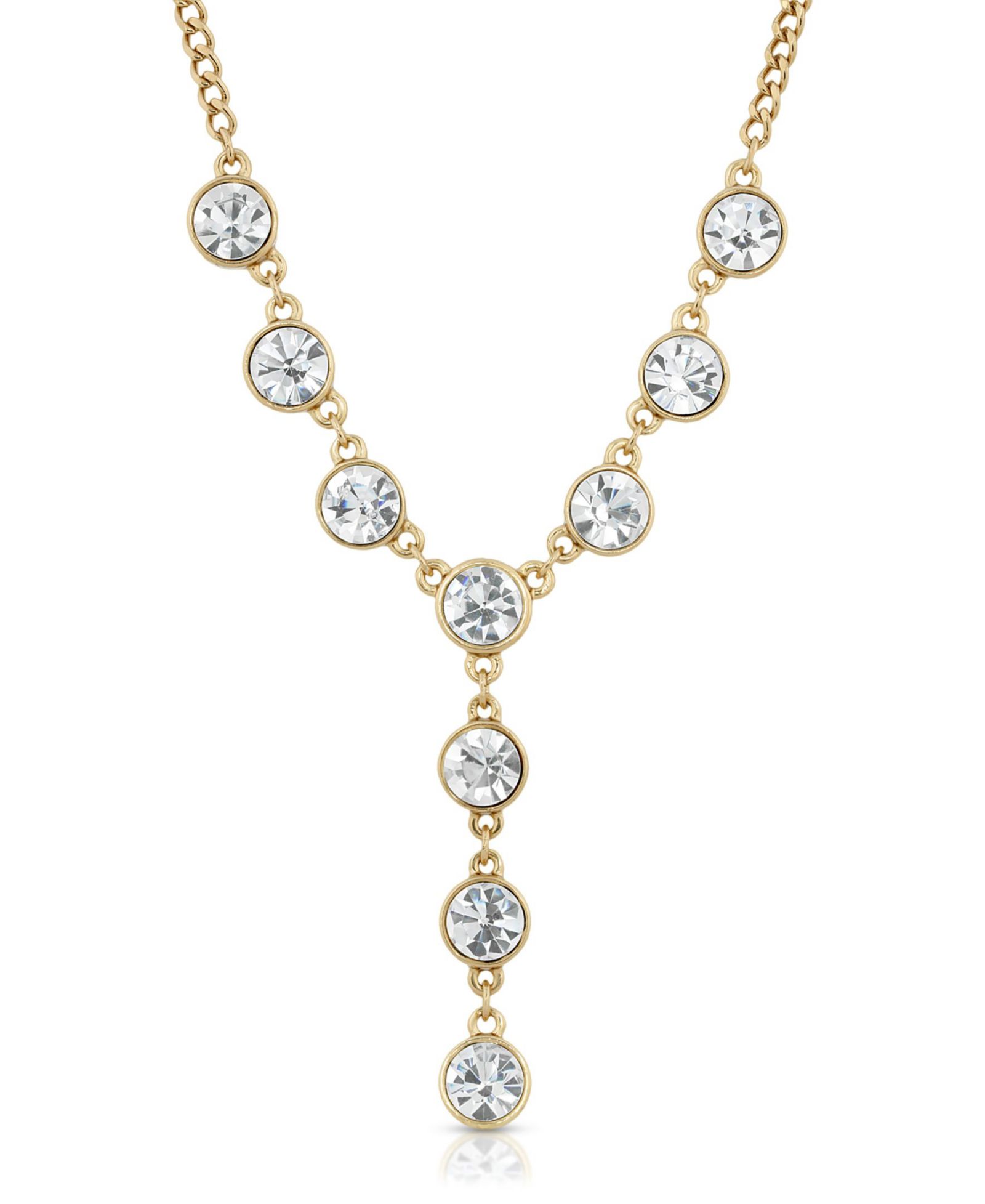 Колье 2028 Gold-Tone Crystal Y-образное
