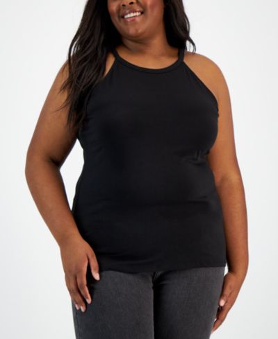 Aveto Trendy Plus Size Halter Tank Top