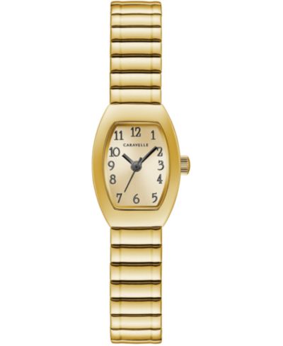 Caravelle Women's Gold-Tone Expansion Bracelet Watch 18x25mm