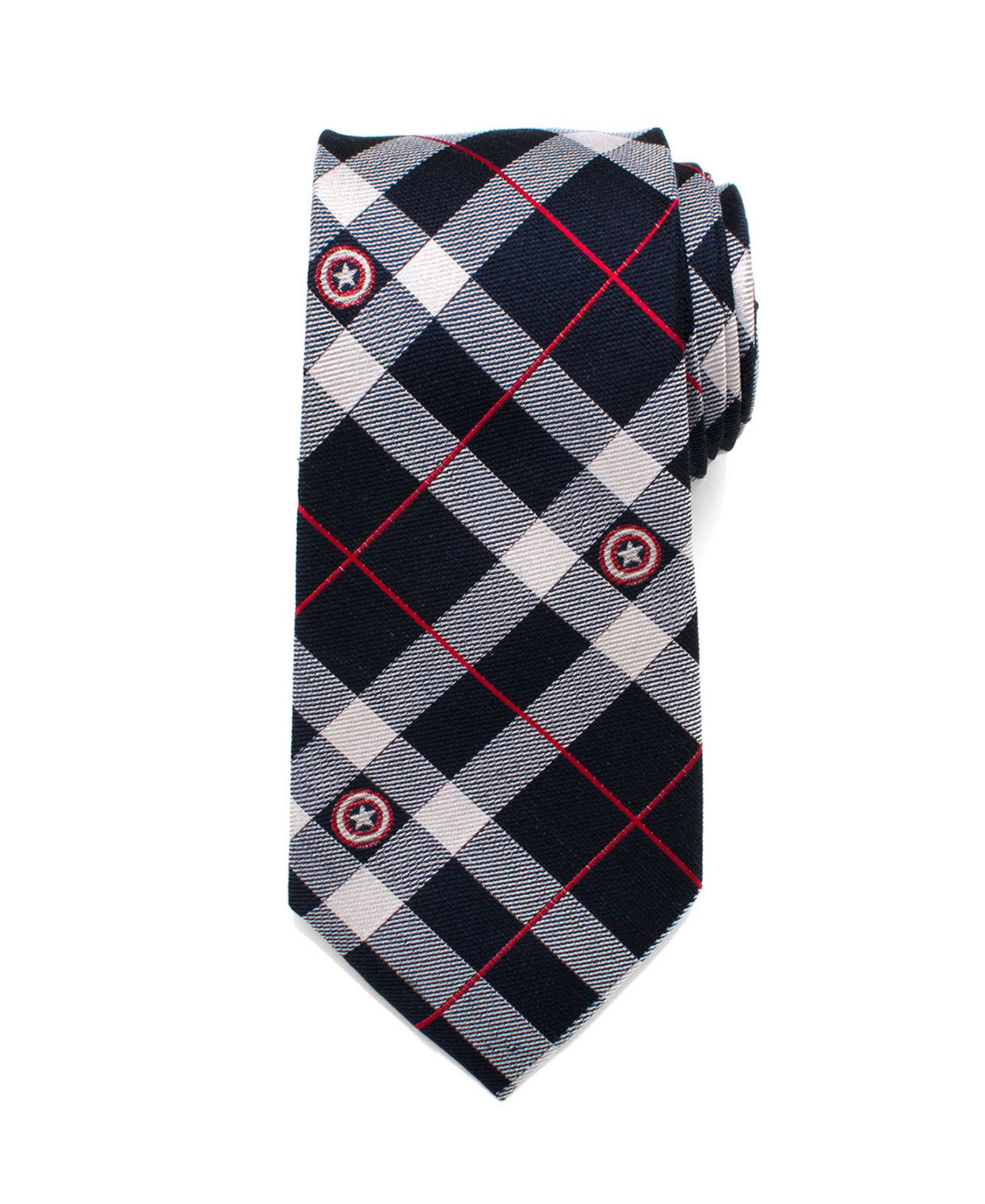 Marvel Captain America Plaid Men's Tie