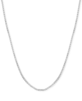 And Now This Silver Plated Box Link 18" Chain Necklace