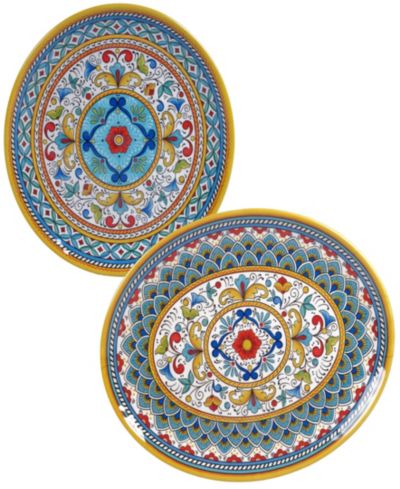 Certified International Portofino Melamine 2-Piece Platter Set