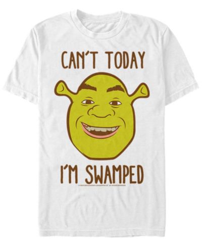 Fifth Sun Мужская футболка Shrek «Can't Today I'm Swamped», с коротким рукавом