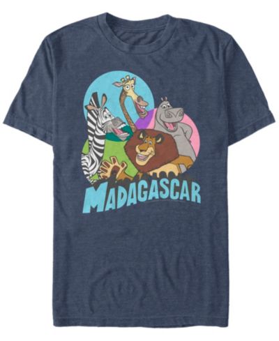 Fifth Sun Madagascar Men's Animal Venn Diagram Short Sleeve T-Shirt