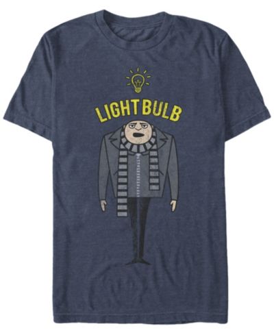 Fifth Sun Minions Men's Gru Light Bulb Short Sleeve T-Shirt