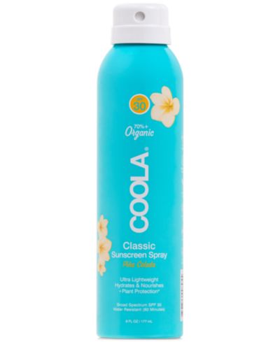 Солнцезащитный спрей для тела Coola Classic Body SPF 30 - Pina Colada, 6 oz.