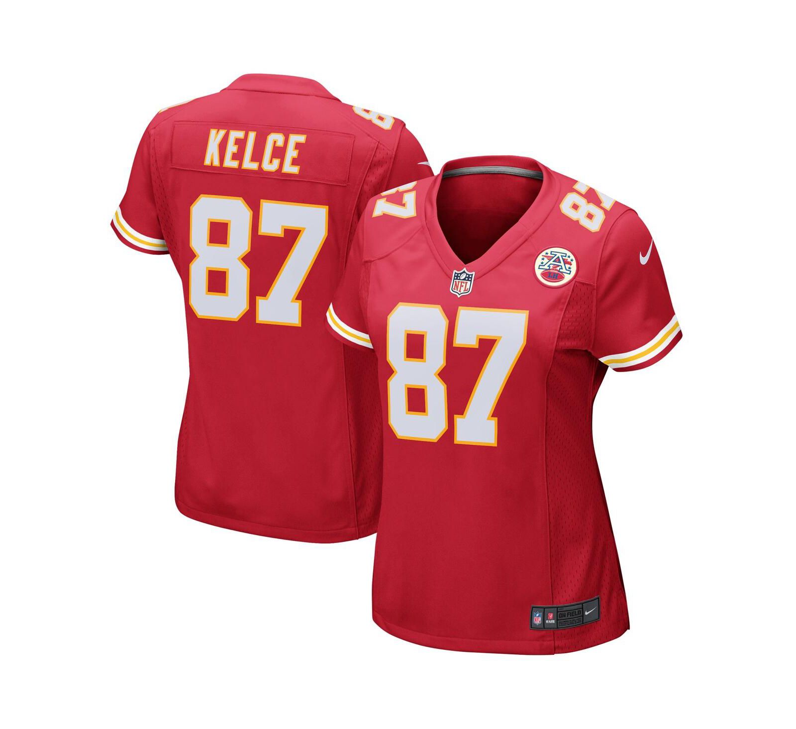 Женская игровая джерси Nike Travis Kelce Red Kansas City Chiefs