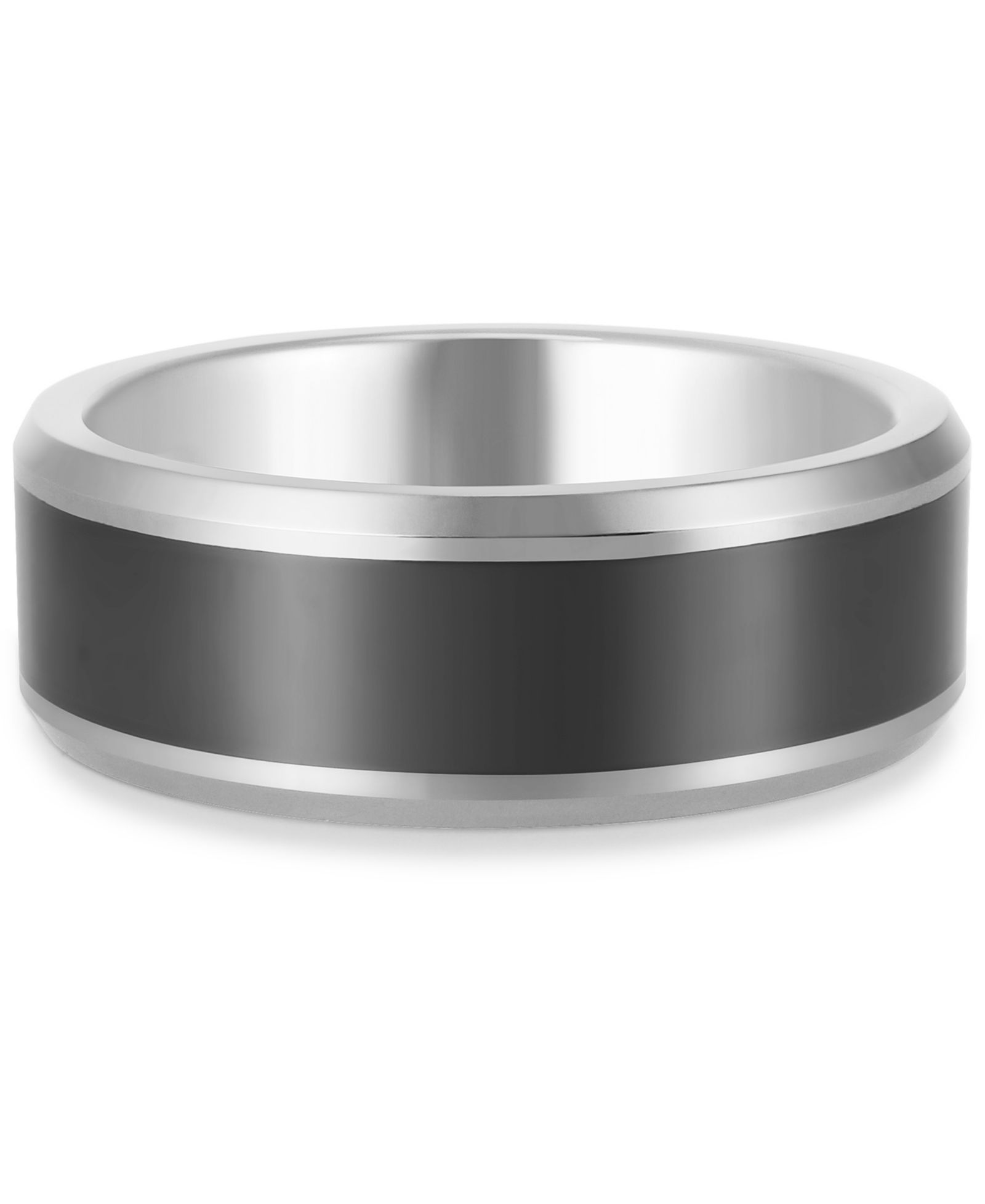 Men's Black Ceramic Band in Tantalum