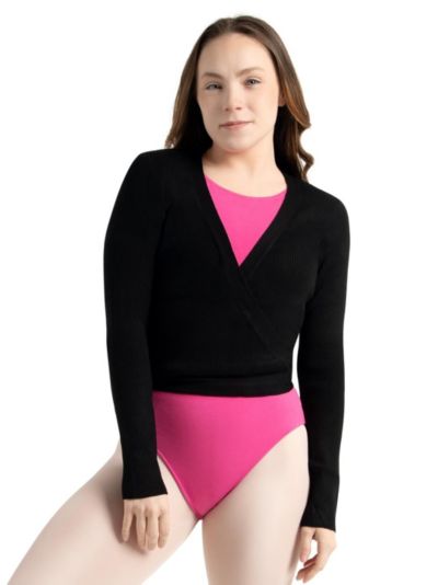 Женский вязаный джемпер Capezio Ribbed Knit Wrap Sweater