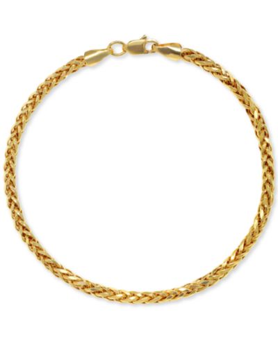 Wheat Link Chain 7-1/4" Bracelet in 14k Gold (2.8mm)