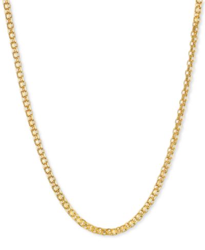 18" Bismark Link Chain Necklace (1-1/2mm) in 14k Gold