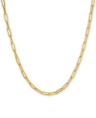 Цепочка-ожерелье Italian Gold Paperclip Link 24" из золота 14k