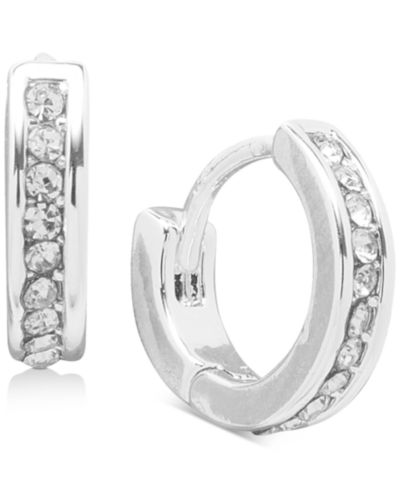 Lauren Ralph Lauren Extra-Small Pavé Huggie Hoop Earrings, 0.44"