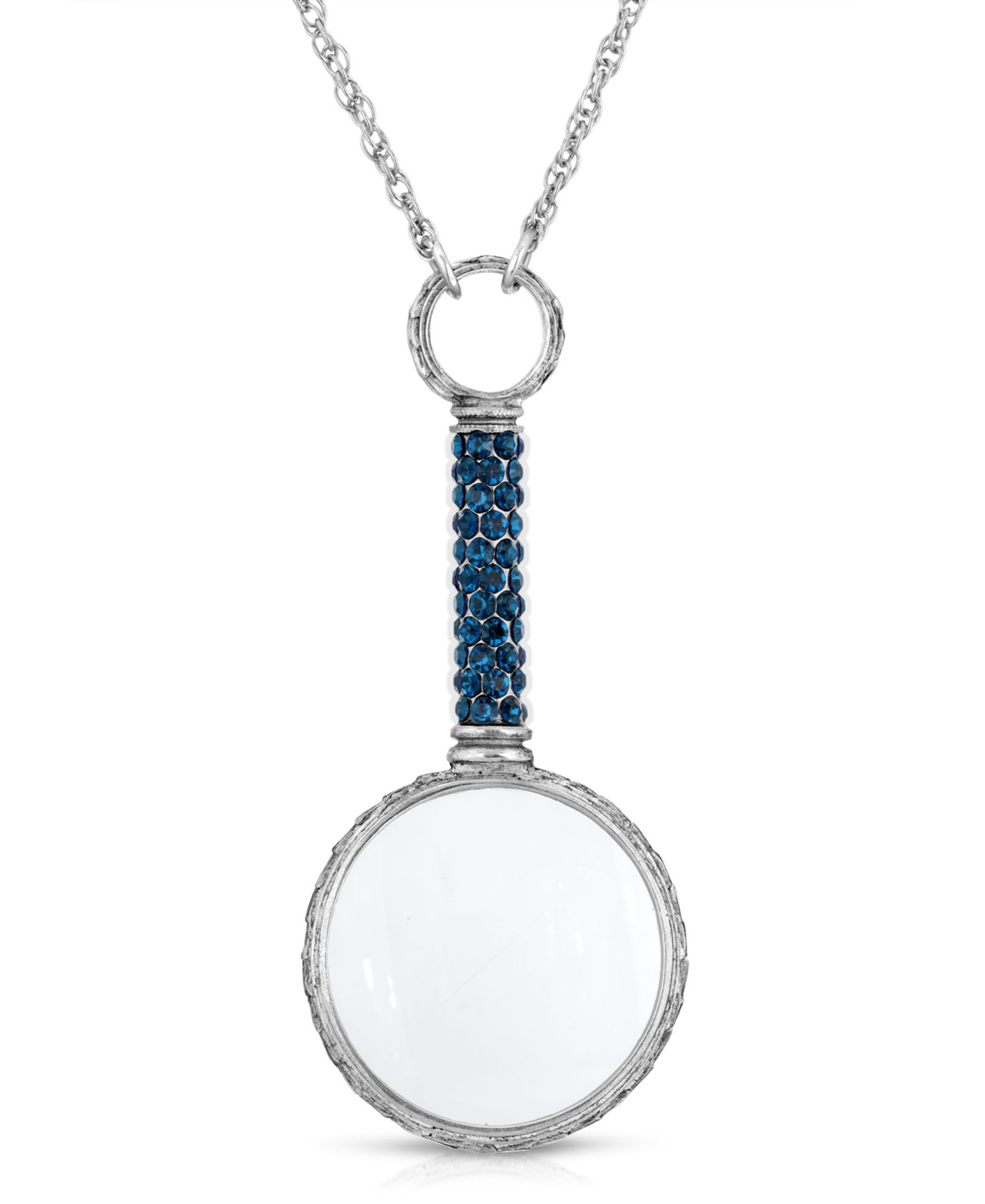 Ожерелье 2028 Pewter Crystal Magnifying Glass 30"