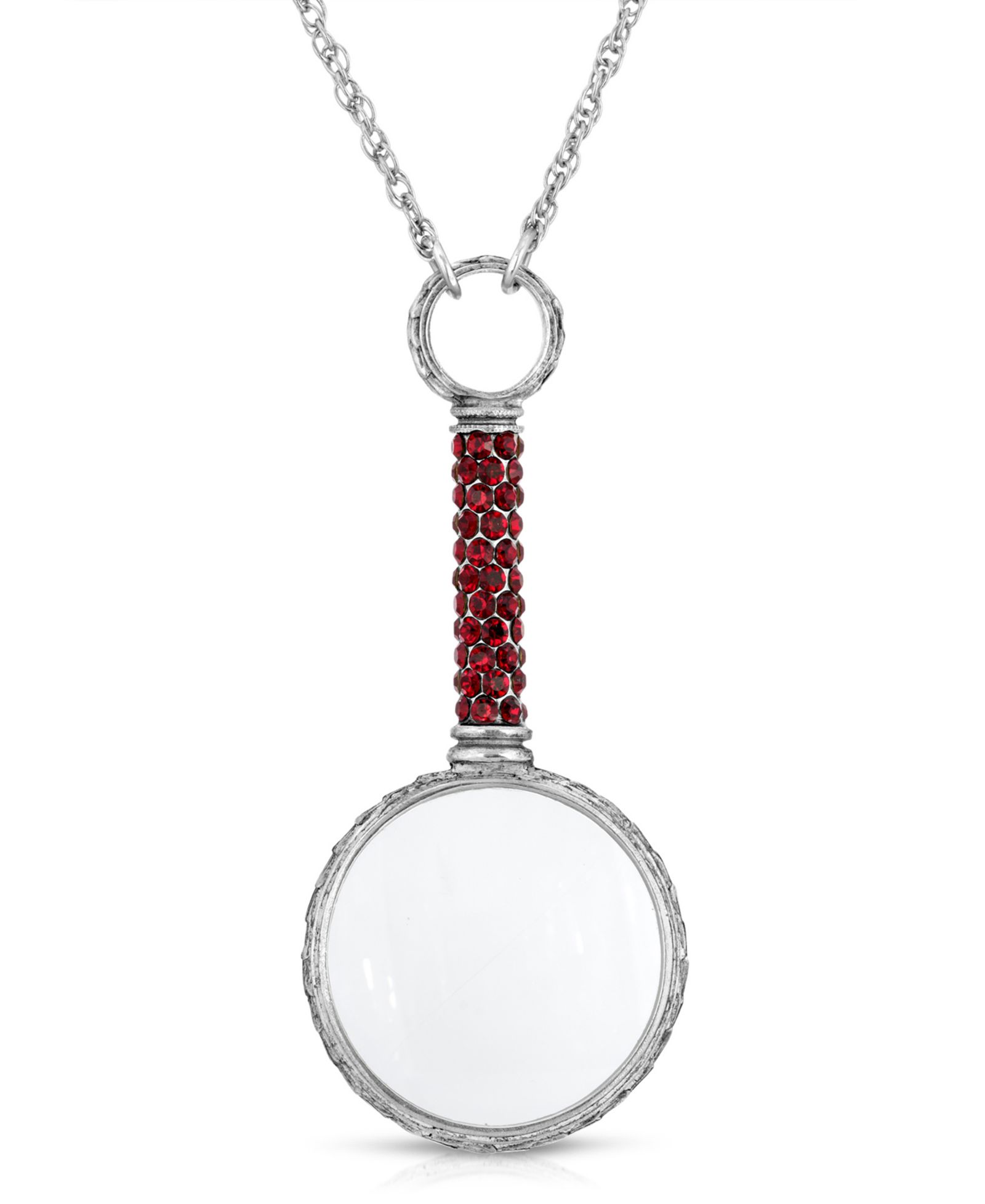 Ожерелье 2028 Pewter Crystal Magnifying Glass 30"