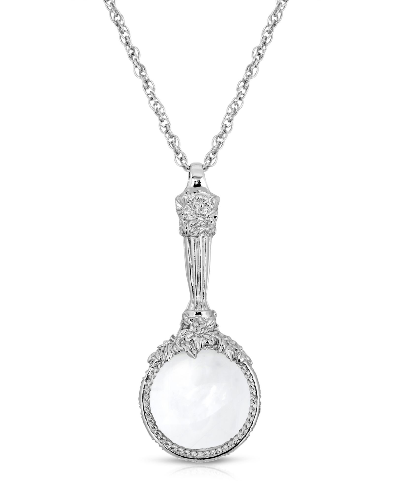 2028 кулон Magnifying Glass Silver-tone 30” Necklace