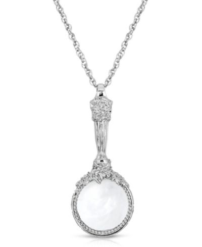 2028 кулон Magnifying Glass Silver-tone 30” Necklace