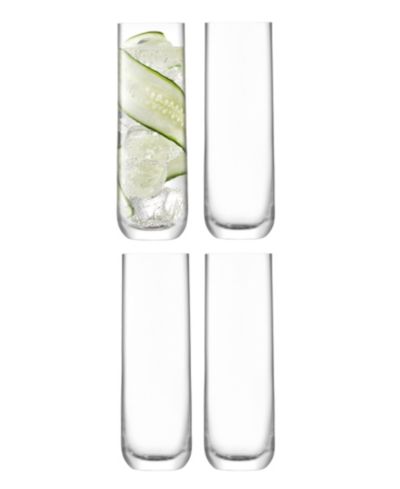 LSA International 14 oz. Borough Highball Glasses, Set of 4